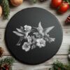 Hummingbirds Slate Chopping Board | Laser Engraving |