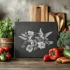 Hummingbirds Slate Chopping Board | Laser Engraving |