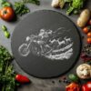 Laser Engraved Slate Cheese Board - Santa on