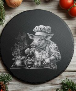 Tabla de cortar pizarra Pig Chef | Cocina