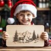 Reindeer Family Charcuterie Board | Christmas Laser Engraving