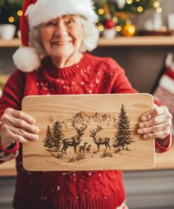 Tabla de charcutería para la familia de renos