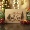 Reindeer Family Charcuterie Board | Christmas Laser Engraving