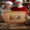 Reindeer Family Charcuterie Board | Christmas Laser Engraving