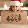 Reindeer Family Charcuterie Board | Christmas Laser Engraving