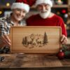 Reindeer Family Charcuterie Board | Christmas Laser Engraving