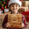 File di incisione laser 3D di Babbo Natale