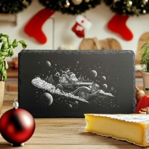 Santa in Convertible Slate Cheese Board | Christmas