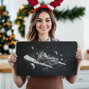 Santa in Convertible Slate Cheese Board | Christmas