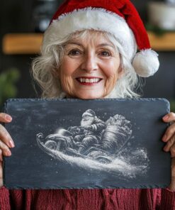 Planche à fromage avec traîneau du Père Noël