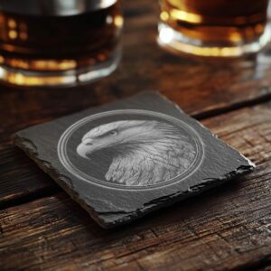 Slate Coaster File | Wild Eagle 3D Illusion