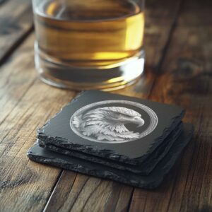 Slate Coaster File | Wild Eagle 3D Illusion