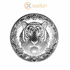 Slate Coaster File | Wild Tiger 3D Illusion