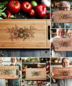 6 Bee and Honey Charcuterie Board Engravings Bundle