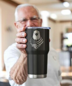 American Eagle Flag Tumbler Engraving | SVG Wrap