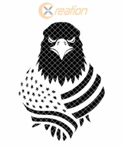 American Eagle Flag Tumbler Engraving | SVG Wrap