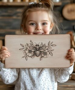 Bee and Flower Charcuterie Board Engraving File |