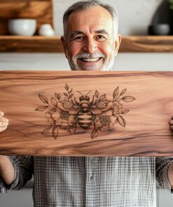 Bee and Flower Charcuterie Board Engraving File |