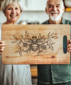 Bee and Flower Charcuterie Board Engraving File |