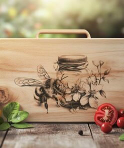 Bee and Honey Jar Charcuterie Board Engraving File