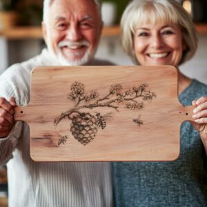 Bee Hive and Flower Charcuterie Board Engraving |