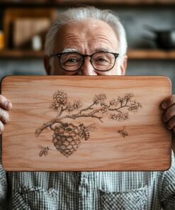 Bee Hive and Flower Charcuterie Board Engraving |