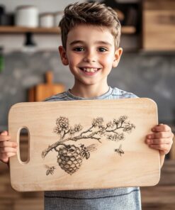 Bee Hive and Flower Charcuterie Board Engraving |