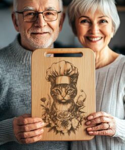 Gravure de planche de charcuterie Cat Chef |