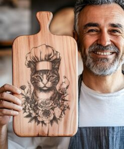 Gravure de planche de charcuterie Cat Chef |