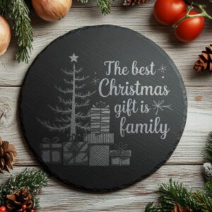 Christmas Cheese Board Engraving, Family Quote | Kitchen