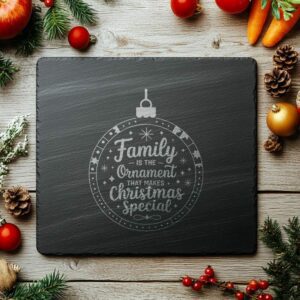 Christmas Cheese Board Engraving, Family Quote | Kitchen