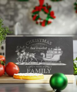 Christmas Cheese Board Engraving File, Family Quote |