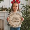 Christmas Round Sign Engraving, Believe in the Magic