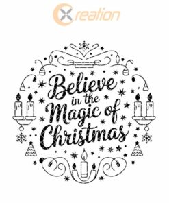 Christmas Round Sign Engraving, Believe in the Magic