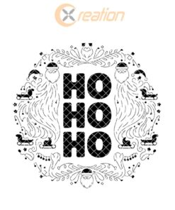 Christmas Round Sign Engraving, Ho Ho Ho |