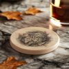 Eagle and Flower 3D Illusion Wood Coaster Engraving