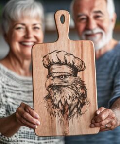 Eagle Chef Charcuterie Board Engraving File | PNG