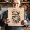 Eagle Chef Charcuterie Board Engraving File | PNG