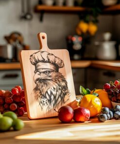 Eagle Chef Charcuterie Board Engraving File | PNG