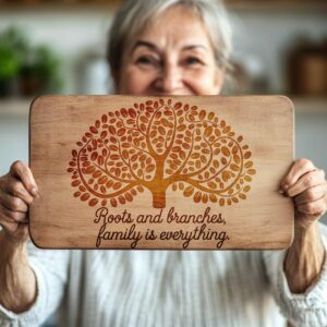 Family Mealtime Charcuterie Board Engraving File | PNG