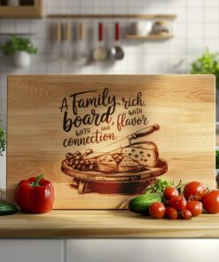 Family Mealtime Charcuterie Board Engraving | PNG Download