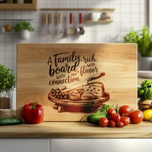 Family Mealtime Charcuterie Board Engraving | PNG Download #005