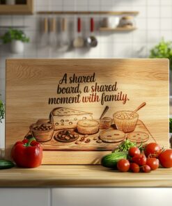 Family Mealtime Charcuterie Board Engraving | PNG Download