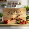 Family Mealtime Charcuterie Board Engraving | PNG Download