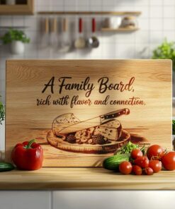 Family Mealtime Charcuterie Board Engraving | PNG Download