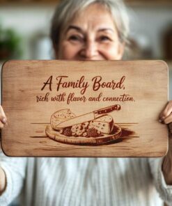 Family Mealtime Charcuterie Board Engraving | PNG Download