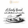 Family Mealtime Charcuterie Board Engraving | PNG Download