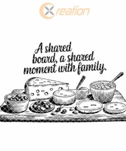 Family Mealtime Charcuterie Board Engraving | PNG Download