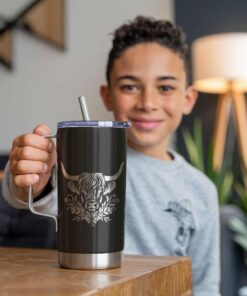 Highland Cow Tumbler Engraving | SVG Wrap File