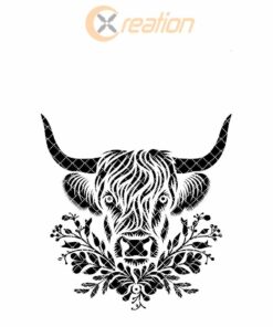 Highland Cow Tumbler Engraving | SVG Wrap File